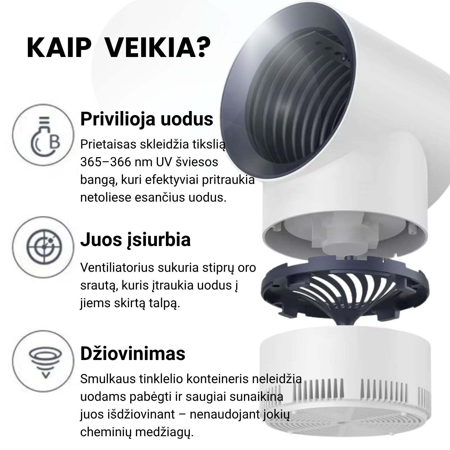 Uodų gaudyklė FIT27 su UV šviesa – produkto nuotrauka